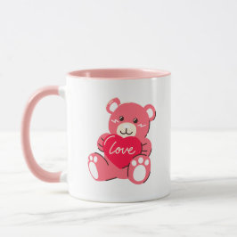 Der Bär mit Herz, modernes Kunstdesign Tasse