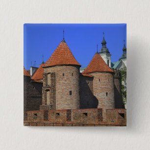 Der Barbakan und die Paulinerkirche, Warschau, Button