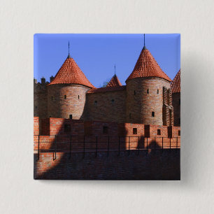 Der Barbakan, Warschau, Polen Button