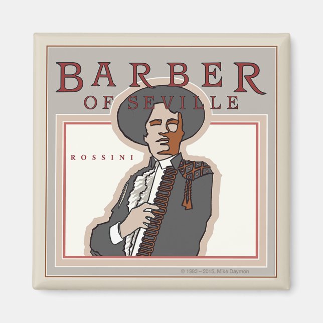 Der Barber von Sevilla! Opera Magnet (Vorne)