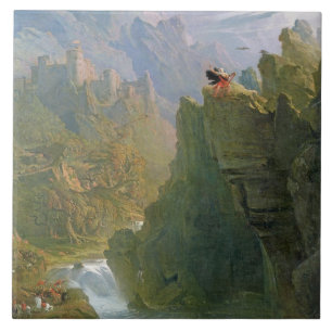 Der Barde, c.1817 (Öl auf Leinwand) Fliese