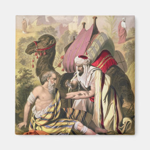 Der barmherzige Samariter, von einer Bibel Magnet