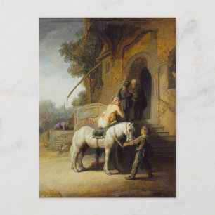 Der barmherzige Samariter von Rembrandt Postkarte
