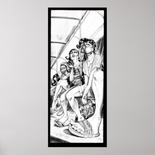 Der bart-FahrZuhause-Druck Poster