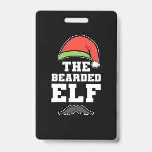 Der bärtige Elf Weihnachten Ausweis