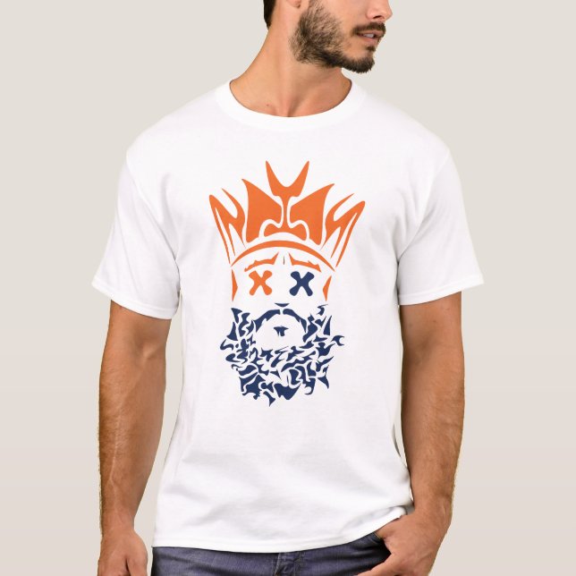 Der bärtige König Denver Broncos Colorway T-Shirt (Vorderseite)