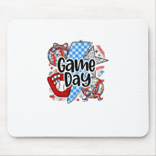 Der Baseball Game Day Retro Dies ist die Saison üb Mousepad