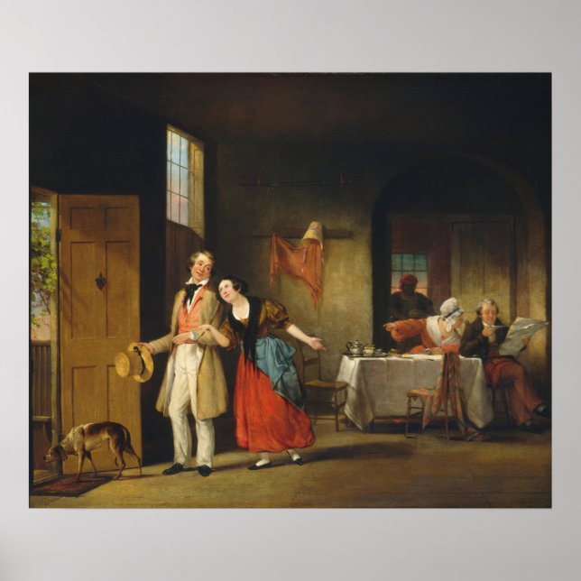 Der bashful Cousin - F W Edmonds Fine Art Poster (Vorne)