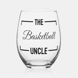 Der Basketball-Onkel klopft an Geburtstagswitzen Weinglas Ohne Stiel
