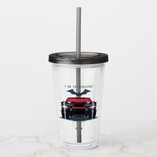 Der Batman Batmobile - Ich bin die Schatten Acryltrinkbecher (Vorderseite)