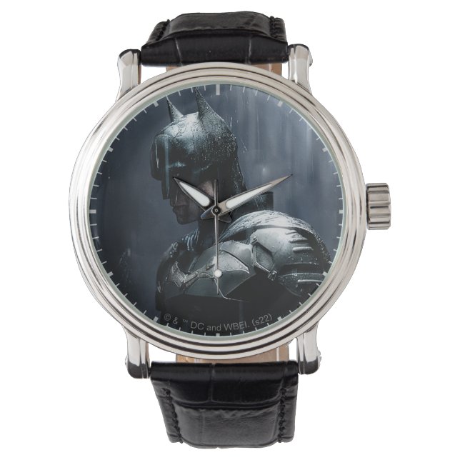 Der Batman im Regen Armbanduhr (Vorderseite)