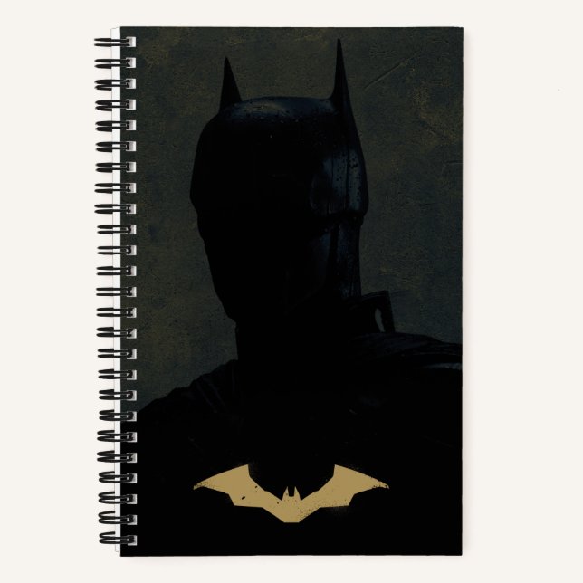 Der Batman mit dem goldenen Bat-Symbol Notizbuch (Vorderseite)