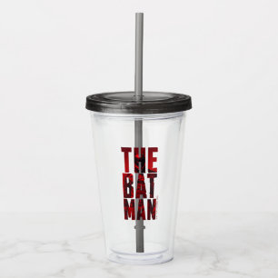 Der Batman Typografy Cutout Acryltrinkbecher
