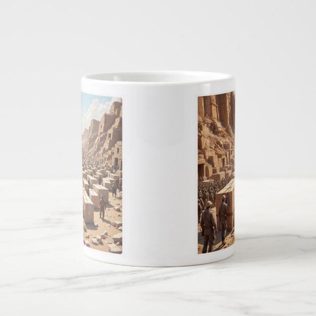 Der Bau der Pyramiden Jumbo-Tasse (Vorderseite)