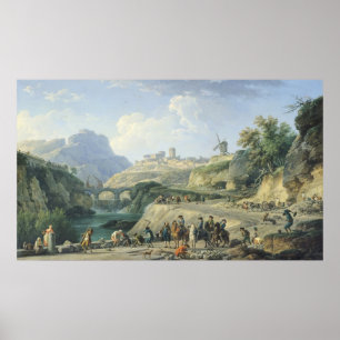 Der Bau einer Straße, 1774 Poster