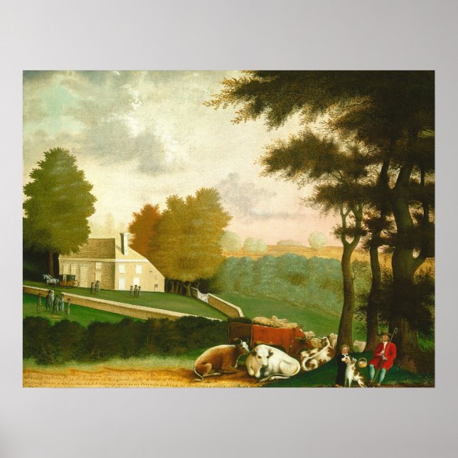Der Bauernhof Cornell - Edward Hicks Art Poster (Vorne)