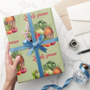 Der Bauernmarkt in der Gegend wird mit einem Baby- Geschenkpapier