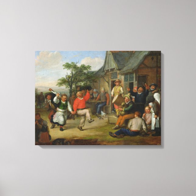 Der Bauerntanz von 1678 Leinwanddruck (Vorderseite)