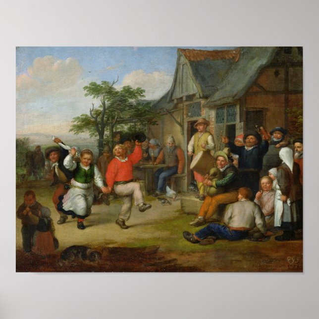Der Bauerntanz von 1678 Poster (Vorne)