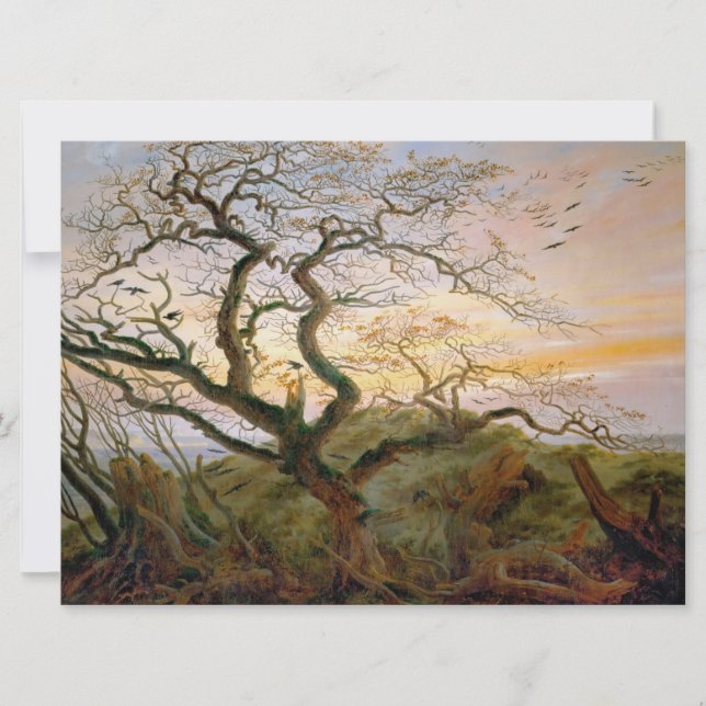 Der Baum der Krähen (von Caspar David Friedrich) Karte (Vorderseite)