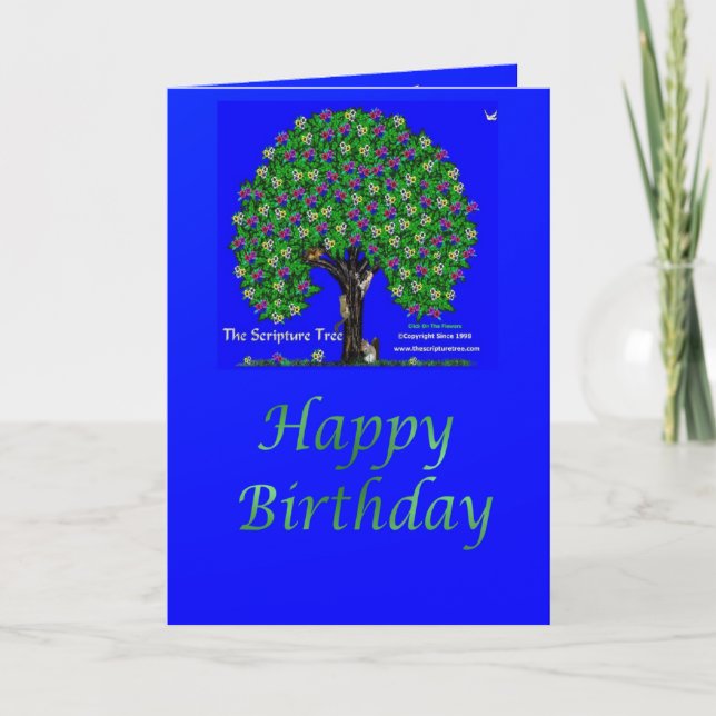 Der Baum der Schrift - Happy Birthday.. Kein besse Karte (Vorderseite)