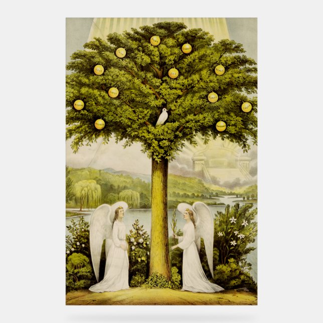 Der Baum des Lebens Acrylschild (Vorderseite)