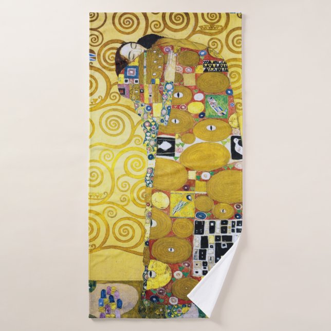 Der Baum des Lebens (Detail), Klimt Badehandtuch (Badehandtuch)