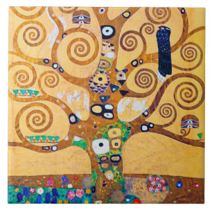 Der Baum des Lebens (Detail), Klimt Fliese