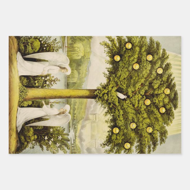 Der Baum des Lebens Geschenkpapier Set (Vorderseite)
