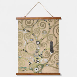 Der Baum des Lebens, Gustav Klimt Ölmalerei  Wandteppich Mit Holzrahmen