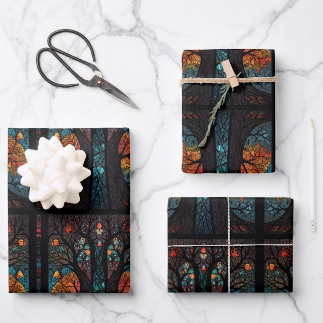 Der Baum des Lebens ist eine mächtige und uralte R Geschenkpapier Set (Vorderseite)
