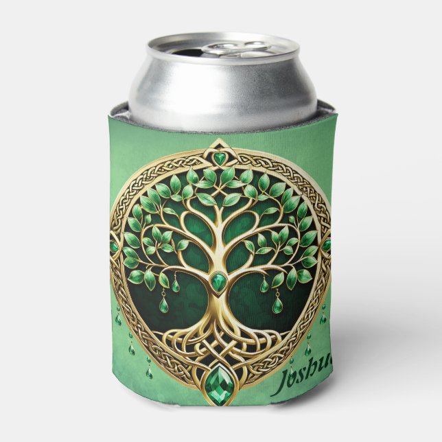 Der Baum des Lebens mit keltischen Knoten. Dosenkühler (Kanne Vorderseite)