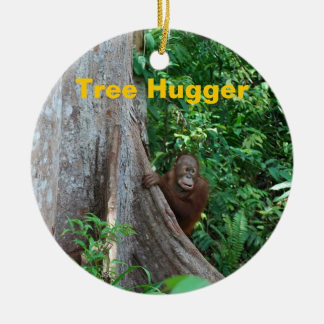 Der Baum Hugger der Natur Keramikornament (Vorne)