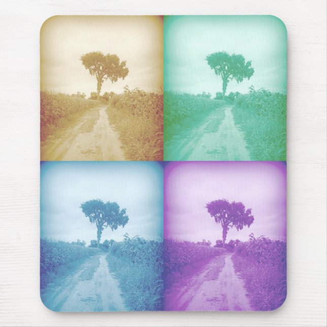 Der Baum in Farben Mousepad (Vorne)