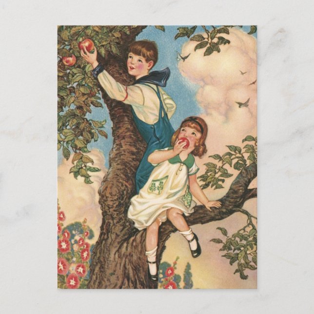 Der Baum klettert Postkarte (Vorderseite)
