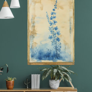 Der Baum mit goldenen Blättern ist ein beliebtes W Poster