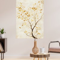 Der Baum mit goldenen Blättern ist ein beliebtes W