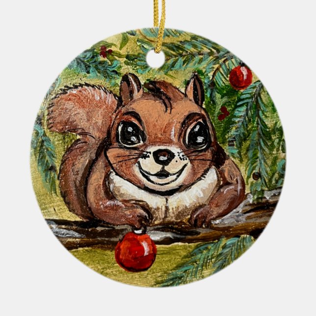 Der Baum sieht toll aus! Keramik Ornament (Vorne)