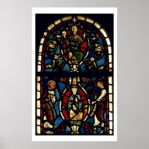 Der Baum von Jesse, 13. Jahrhundert (Buntglas) Poster