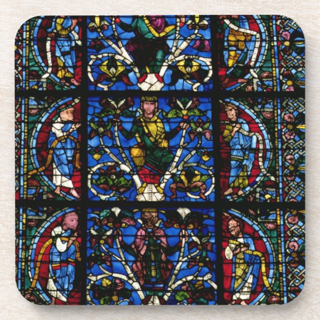 Der Baum von Jesse, Lanzettenfenster im Westfacad Untersetzer (Vorderseite)