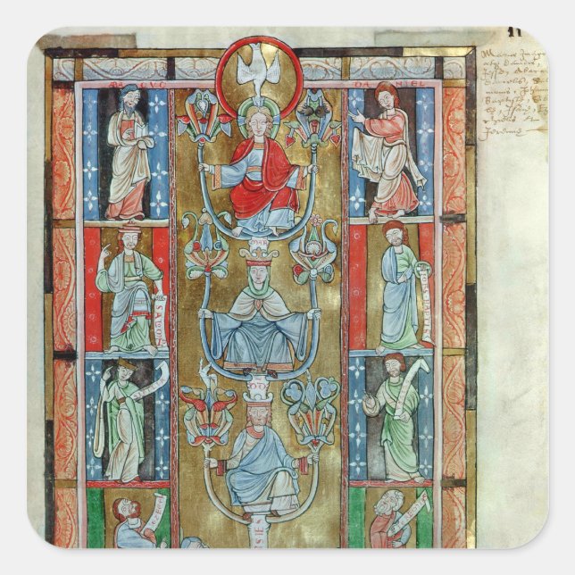 Der Baum von Jesse Quadratischer Aufkleber (Vorderseite)