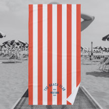 Der Beach Club Blue Wappen OrangeRed Cabana Strip