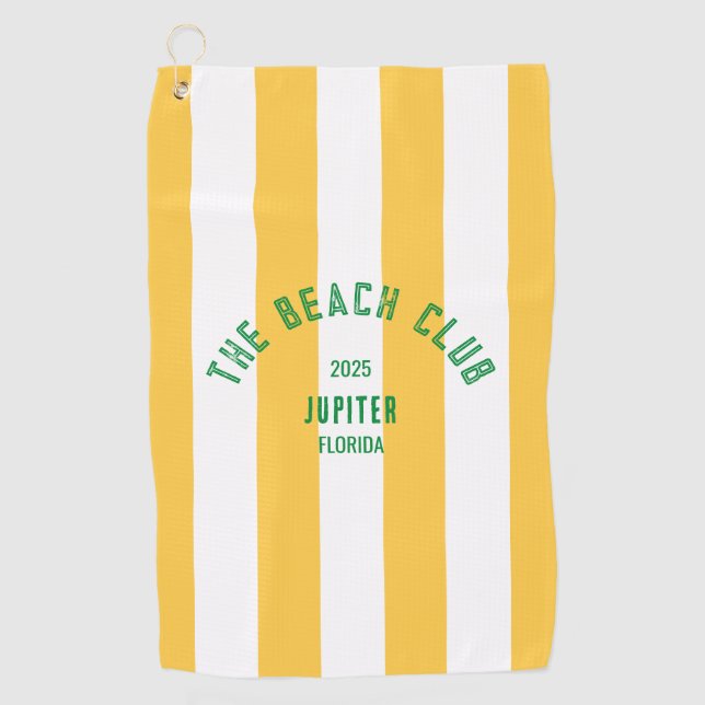 Der Beach Club - Jupiter Florida - Individuelles D Golfhandtuch (Vorderseite)