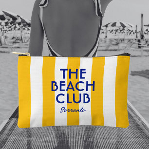 Der Beach Club Sorrento Yellow Cabana Strip Zubehörtasche