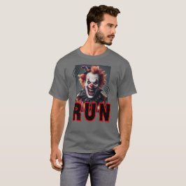 Der beängstigende Clown, der "Run" schreit T-Shirt