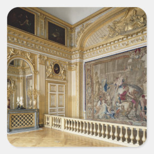 Der Bedchamber von Louis XIV Quadratischer Aufkleber