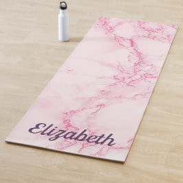 Der bedruckte, elegante, weiche, rosafarbene Marmo Yogamatte