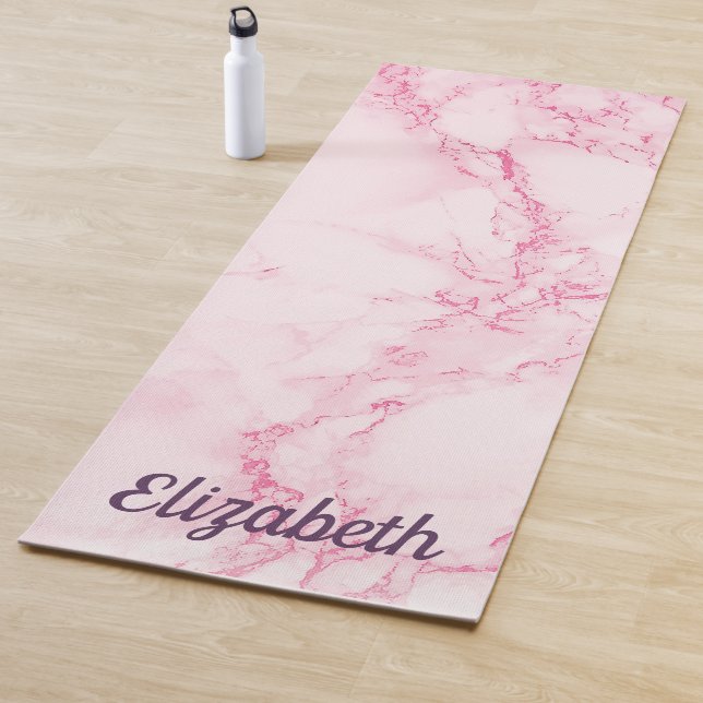 Der bedruckte, elegante, weiche, rosafarbene Marmo Yogamatte (Beispiel)