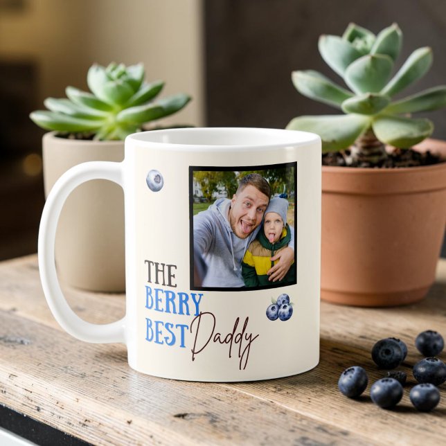 Der beere beste Daddy Foto Blaubeeren Kaffeetasse (Von Creator hochgeladen)