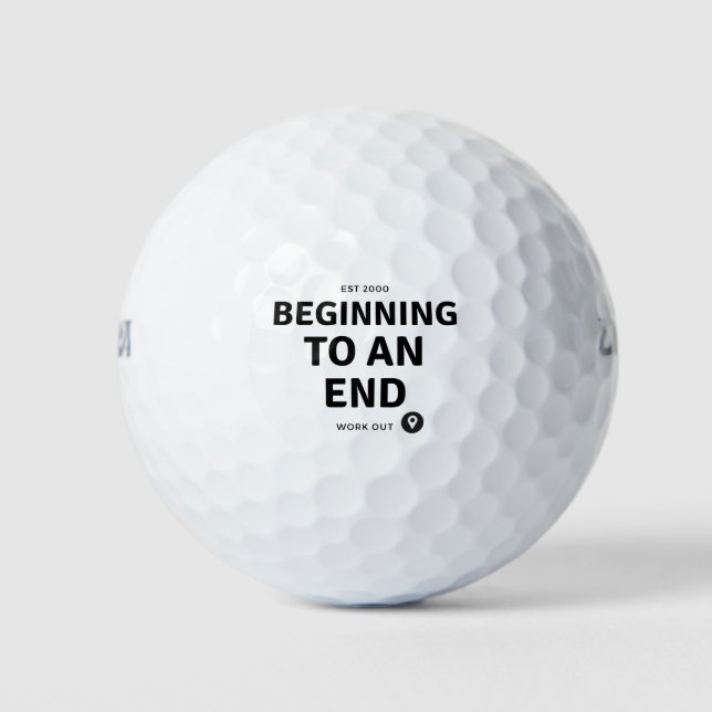 Der Beginn eines End Workout Golfball (Vorderseite)